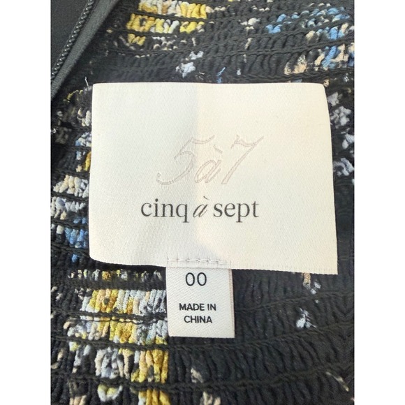 Cinq a Sept Melony Smocked Floral Mini Ruffle Dress Size 00 - Picture 11 of 13